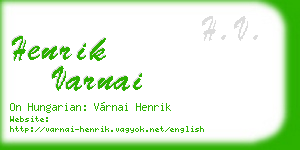 henrik varnai business card