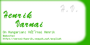 henrik varnai business card